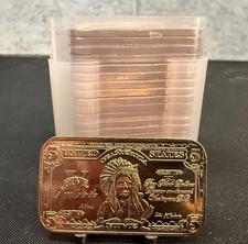 1oz .999 Copper Bar $5 Indian