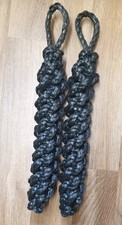 2 Black traditional Narrowboat rope Side Fenders