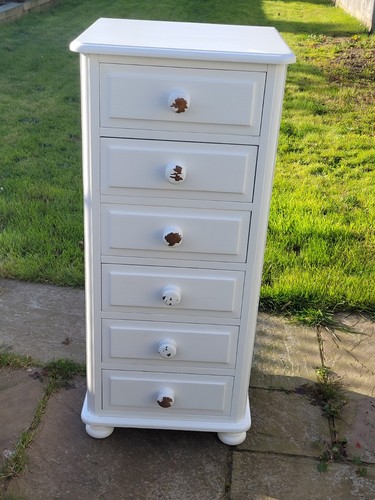 Pine tallboy chest drawers - tallboy,