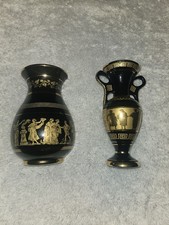 Set of 2 Hand-Made Greek Vases