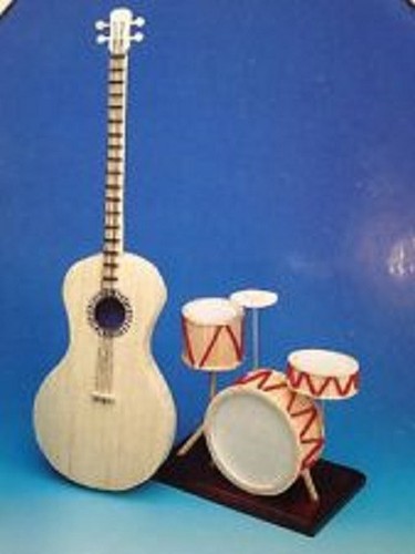 Guitar and drum set - drum, matchstick