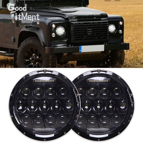 Pair led headlight 75w drl - pair,