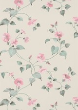 Abode Flowers Leaves Pink Wallpaper 0554902