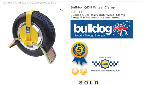 Bulldog qd11 wheel clamp - qd11,