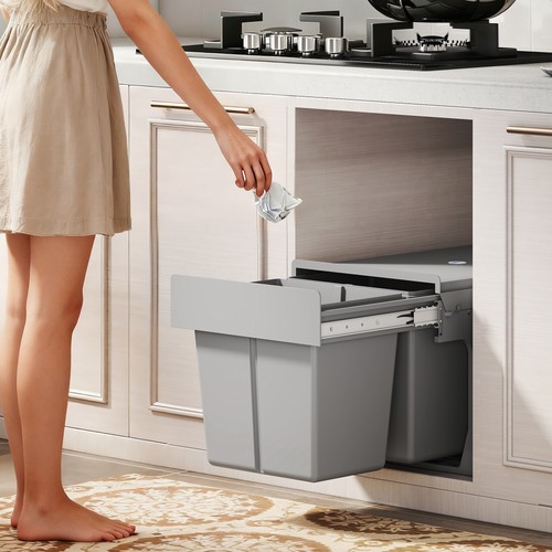 Pull out bin 2 compartments - pull,