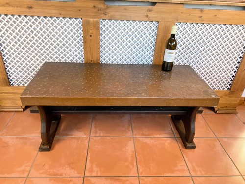 Vintage copper coffee table - copper,