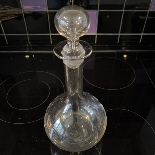Vintage glass decanter with - vintage,