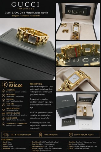 Vintage ladies gucci 2300l - vintage,