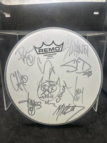 Slipknot band signed drumhead - slipknot,