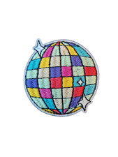 Disco Ball RETRO 80s 90s  Iron On patch Sew On transfer - Brand New
