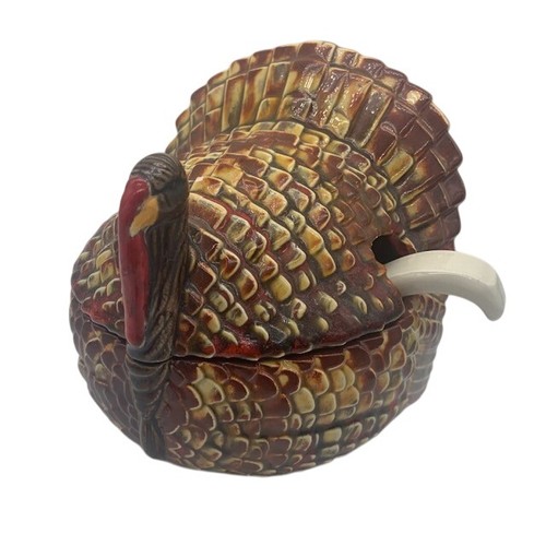 Ceramic turkey covered - ceramic, serving