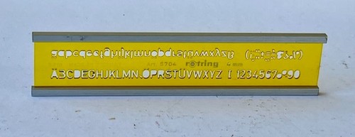 Vintage rotring stencil 4mm - rotring,