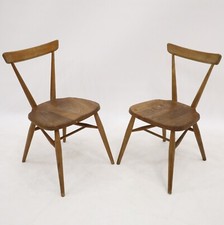 2 Ercol Stacking Chairs 1950s Natural Finish For Children FREE UK Delivery