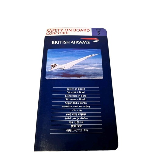 Concorde safety board - board, card
