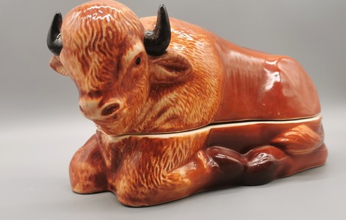 Antique bison terrine - antique, in
