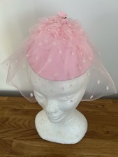 Ladies Pink Veiled Occasion