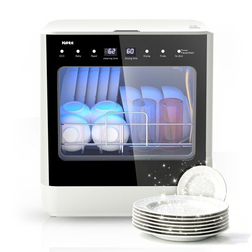 Mini table top dishwasher - top,