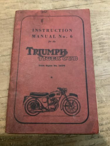 Triumph tiger cub instruction - triumph,