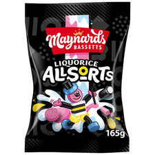 Maynards Bassetts Liquorice Allsorts 165g(Pack Of 3) -Free Delivery