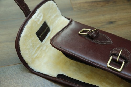 Cartridge bag leather gun slip - leather,