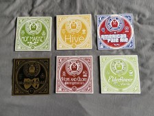 6 POPES BREWING Co. Worcester. Beer pump clips.