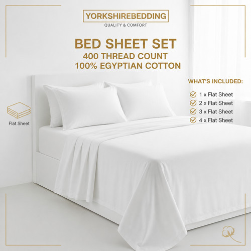White flat sheet egyptian - flat,
