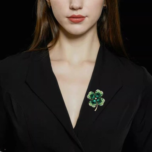 Clover four leaf brooch - clover,