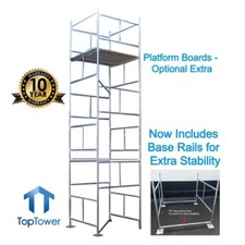 Scaffold Tower 6.3m 4x4 x 20ft 9in Work Ht DIY Galvanised Steel Towers