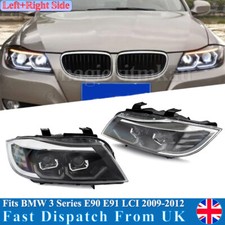 Fits 2009-2012 BMW 3 Series E90 E91 Left+Right LED HID Xenon Headlight Assembly