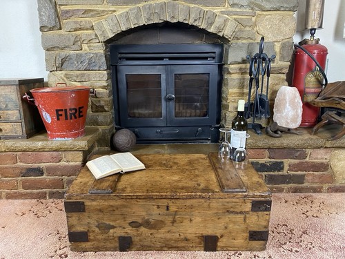 Old antique pine chest - pine,