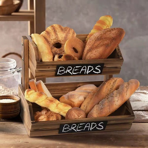 Tiers wooden bread bin - 2,