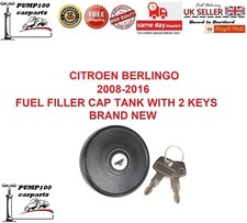 FUEL CAP FOR CITROEN BERLINGO 08-16 PETROL DIESEL FILLER LOCKING TANK & KEYS 