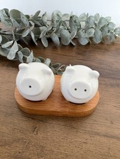 BIA Cordon Bleu Pig Salt & Pepper Shaker/Condiment Set White Ceramic Porcelain
