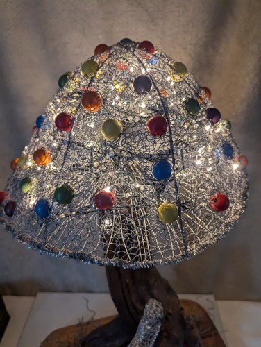 Tree trunk mushroom lamp - tree,