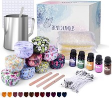 Candle Making Kit Wax Melt Making Kit, DIY Scented Candle Gift Set with 480G Soy