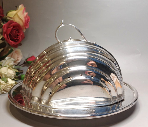 Antique silver plated cheese - antique,