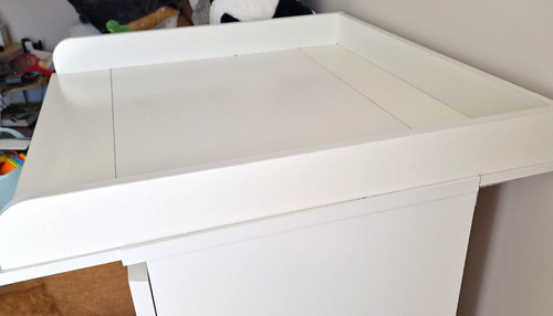 White wooden baby changing - wooden,