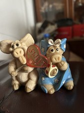 2 Piggins Porcelain Figurines