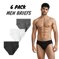 6 PACK MENS BRIEFS SLIPS