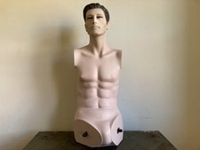 Vintage Italian Fibreglass Retail Fashion Head & Torso Male Mannequin Art Prop