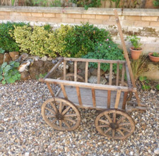 VINTAGE WOODEN DOG CART