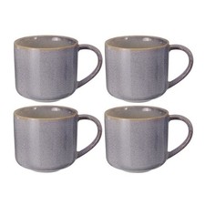 Blue Stoneware Mug Set of 4 -