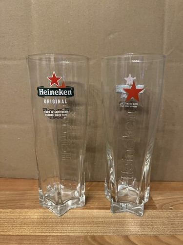Heineken pint glass - pint, pair