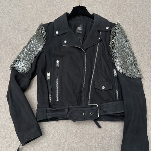 Zara trf real suede biker - zara,