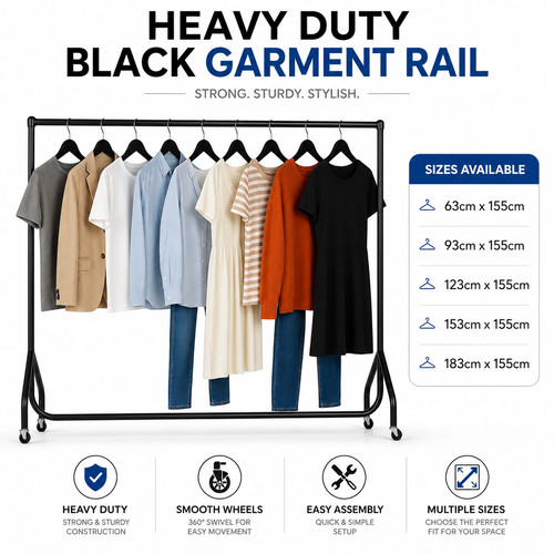 Super heavy duty clothes rails - super,