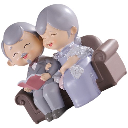 Set loving elderly couple - loving,
