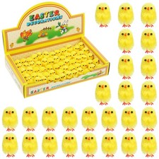  120 Pcs Chicken Birthday Party Decorations Small Fuzzy Easter Chicks Chickens