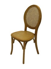 Cane Backed Dining Chairs, Stacking Wooden Chairs, Wedding Chairs X2