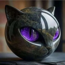 Black Cat Resin Stone Figurine