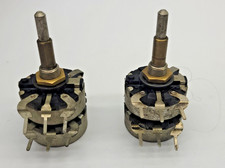 2 OF  VINTAGE   EGEN  DUAL  CONCENTRIC  1 MEG  LOG   DUAL  GANG  POTENTIOMETERS